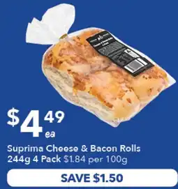 Ritchies Suprima Cheese & Bacon Rolls offer