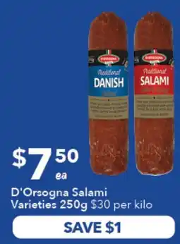 Ritchies D'Orsogna Salami Varieties offer