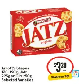 IGA Arnott's Shapes, Jatz or Clix offer