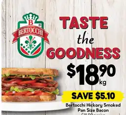 Drakes Bertocchi Hickory Smoked Pan Size Bacon offer