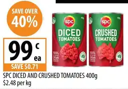Supabarn SPC Diced and Crushed Tomatoes offer