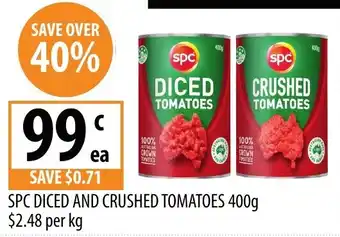 Supabarn SPC Diced and Crushed Tomatoes offer
