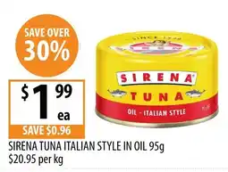 Supabarn Sirena Tuna Italian Style in Oil offer