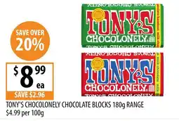 Supabarn Tony's Chocolonely Chocolate Blocks offer