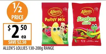 Supabarn Allen's Lollies offer