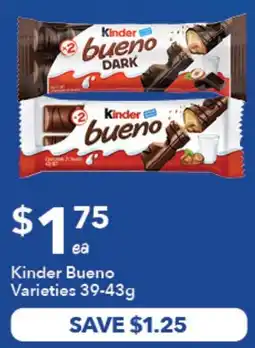 Ritchies Kinder Bueno Varieties offer