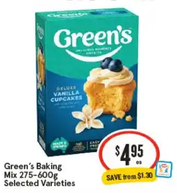 IGA Green's Baking Mix offer
