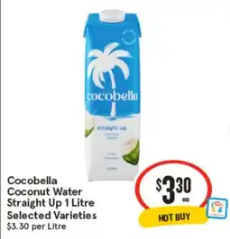 IGA Cocobella Coconut Water Straight Up offer