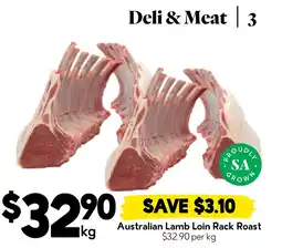 Drakes Australian Lamb Loin Rack Roast offer