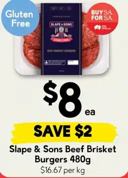 Drakes Slope & sons beef brisket burgers offer