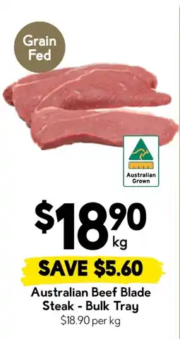 Drakes Australian Beef Blade Steak - Bulk Tray offer