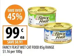 Supabarn Fancy Feast Wet Cat Food 85g Range offer