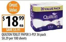Supabarn Quilton Toilet Paper 3-Ply offer