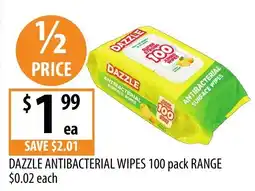 Supabarn Dazzle Antibacterial Wipes offer