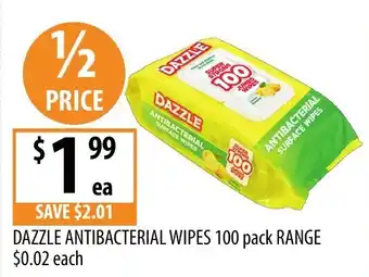 Supabarn Dazzle Antibacterial Wipes offer