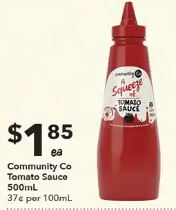 Ritchies Community Co Tomato Sauce offer