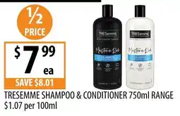 Supabarn TRESemmé Shampoo & Conditioner 750ml Range offer