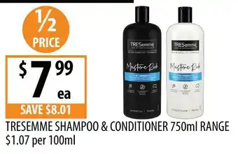 Supabarn TRESemmé Shampoo & Conditioner 750ml Range offer