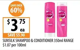 Supabarn Sunsilk shampoo & conditioner range offer