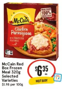 IGA McCain Red Box Frozen Meal Selected Varieties offer