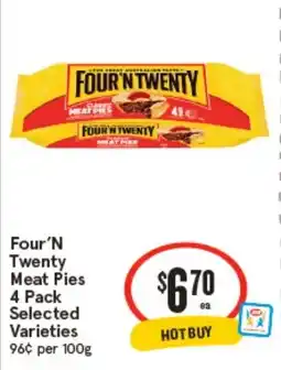 IGA Four 'N Twenty Meat Pies offer