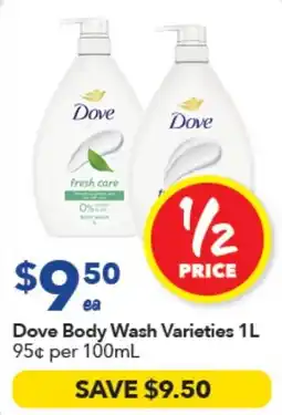 Ritchies Dove Body Wash Varieties offer