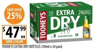 Supabarn Tooheys Extra Dry Bottles offer