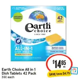 IGA Earth Choice All in 1 Dish Tablets offer
