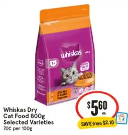 IGA Whiskas Dry Cat Food offer