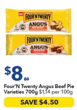 Ritchies Four'N Twenty Angus Beef Pie Varieties offer