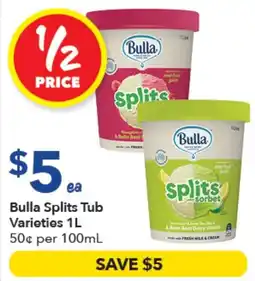 Ritchies Bulla Splits Tub Varieties offer