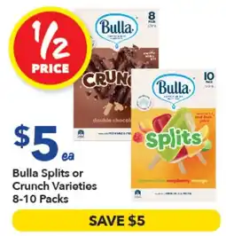 Ritchies Bulla Splits or Crunch Varieties offer