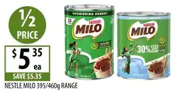 Supabarn Nestle Milo 395/460g Range offer