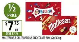 Supabarn Maltesers & Celebrations Chocolate Box offer