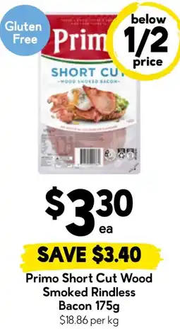 Drakes Primo Short Cut Wood Smoked Rindless Bacon offer