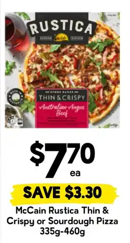 Drakes McCain Rustica Thin & Crispy or Sourdough Pizza offer