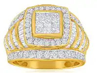 Shiels 9ct Yellow Gold Diamond Ring with Over 2 Carats of Diamond offer