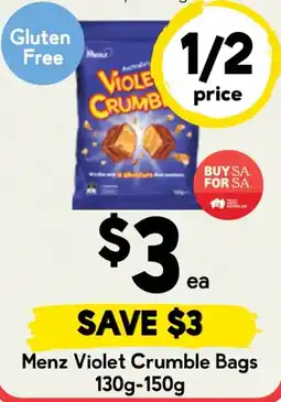 Drakes Menz Violet Crumble Bags offer