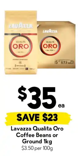 Drakes Lavazza Qualita Oro Coffee Beans or Ground offer