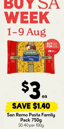 Drakes San Remo Pasta Family Pack offer