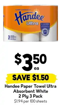 Drakes Handee Paper Towel Ultra offer