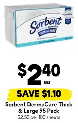 Drakes Sorbent DermaCare Thick & Large offer