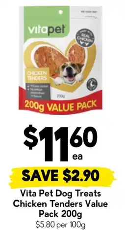 Drakes Vita Pet Dog Treats Chicken Tenders Value Pack offer
