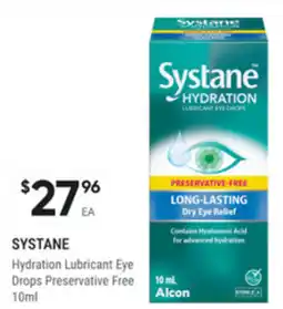 healthylife Systane hydration lubricant eye drops preservative offer