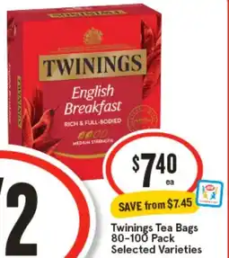 IGA Twinings Tea Bags offer