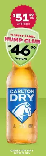 Thirsty Camel Carlton Dry offer