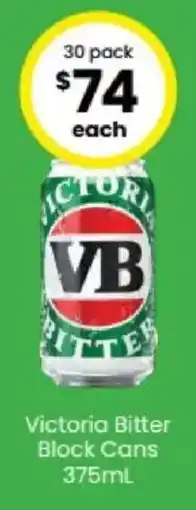 The Bottle O Victoria Bitter Block Cans offer