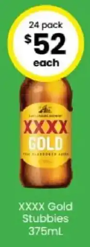 The Bottle O XXXX Gold Stubbies offer