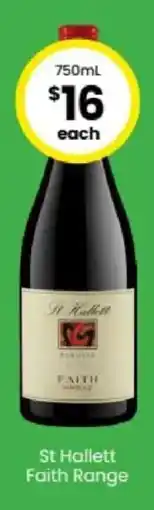 The Bottle O St Hallett Faith Range offer