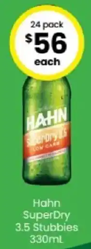 The Bottle O Hahn SuperDry 3.5 Stubbies offer